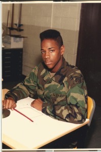 I had just been promoted to E-2 - oh the hair? We'll ignore that. Blame it on youth & the late 80's! 