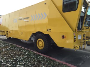 This is the truck that will move & place the barrier on the Golden Gate Bridge