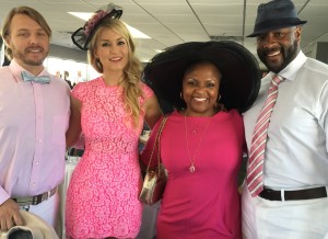 Rockin' #KYOaks @chefmcinnis @ChefJanineBooth @tanyaholland #PinkOut @BeBrightPink @ChurchillDowns #KYDerby 