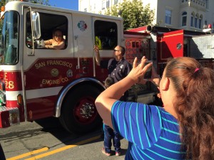 Families snap pics and engage with many of the city and county First Responders.