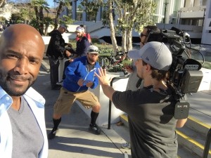 Filming L.A. episode of Travel Channel "Street Eats"